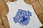 Vintage Early 1990s White and Blue Niagara Falls Canada Tank Top