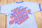 Vintage 1986 Senior Splash The Ultimate Graduation Cruise Single Stitch Graphic Ringer T-Shirt Made In USA