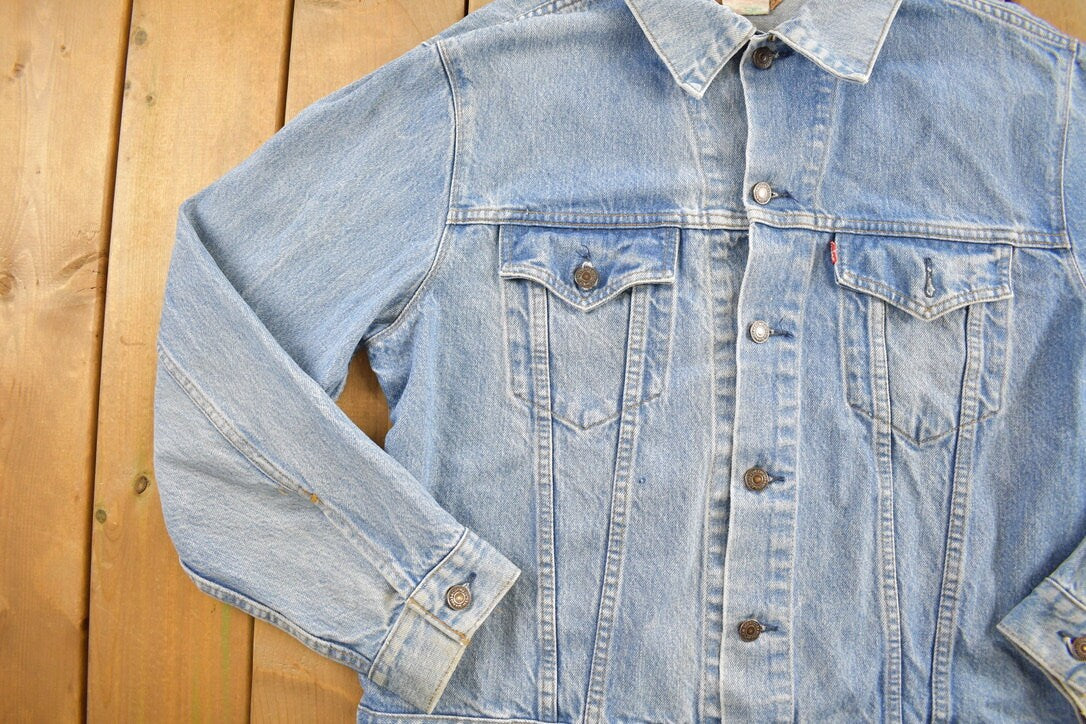 Vintage 1970s Levi's Denim Jean Jacket  Vintage Denim  Streetwear  Fall Outerwear  Light Wash  Made In Canada  Levi Strauss & Co