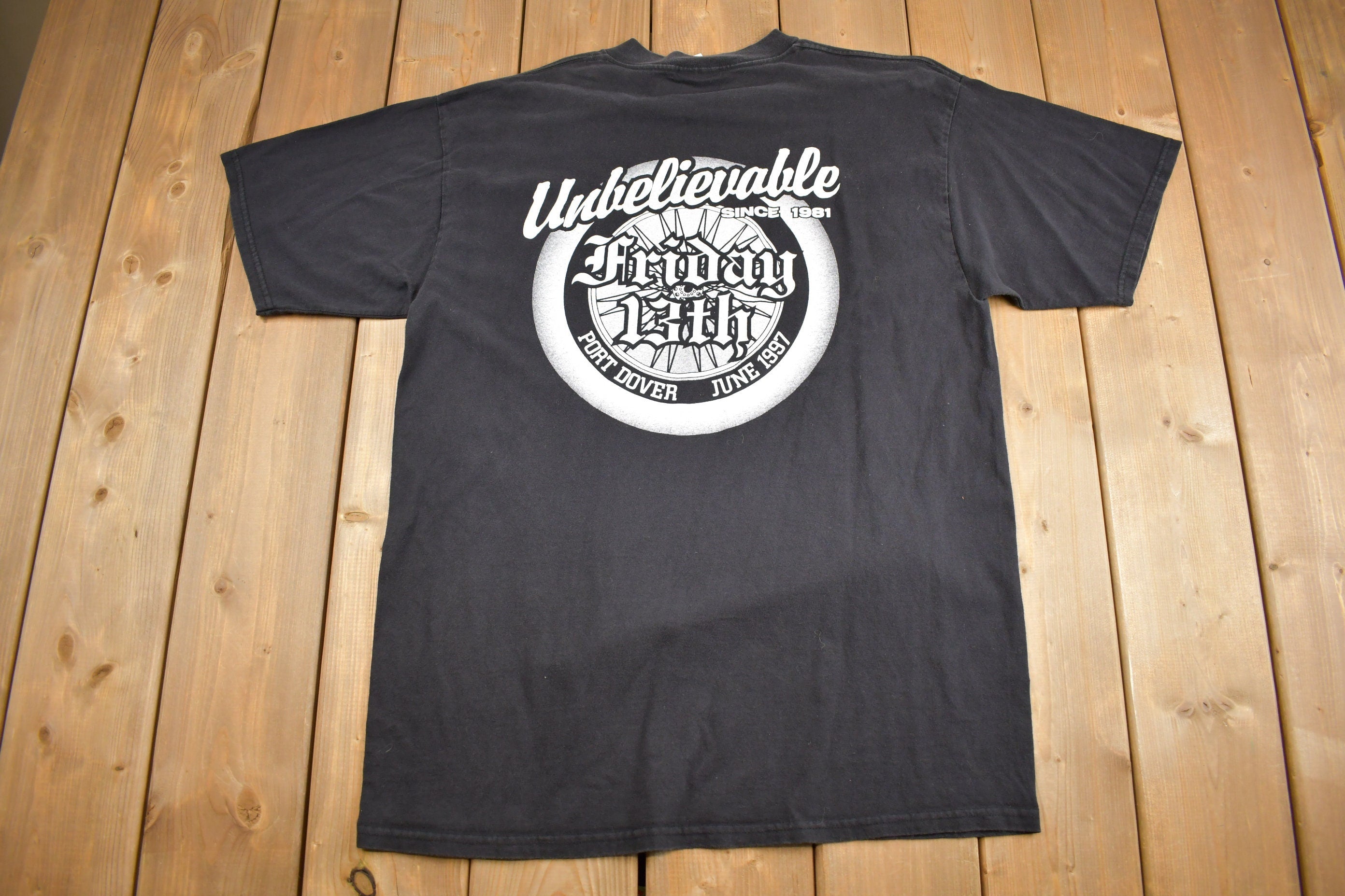 Vintage 1997 Port Dover Friday The 13th Biker T-Shirt