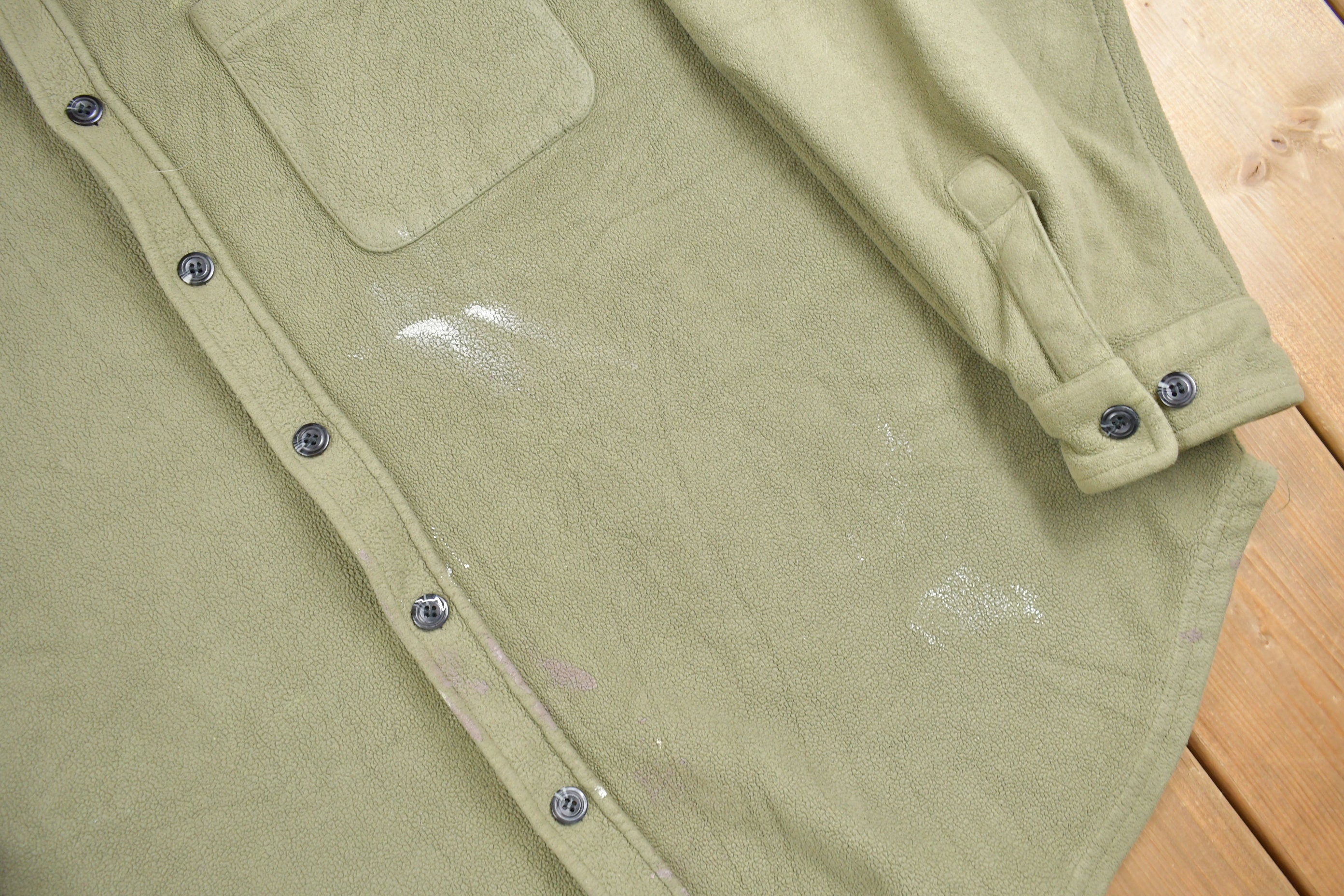 Vintage 1990s Route 66 Fleece Button Up Shirt