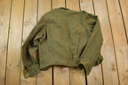 Vintage Military 100% Wool Button Up Collared Army Jacket