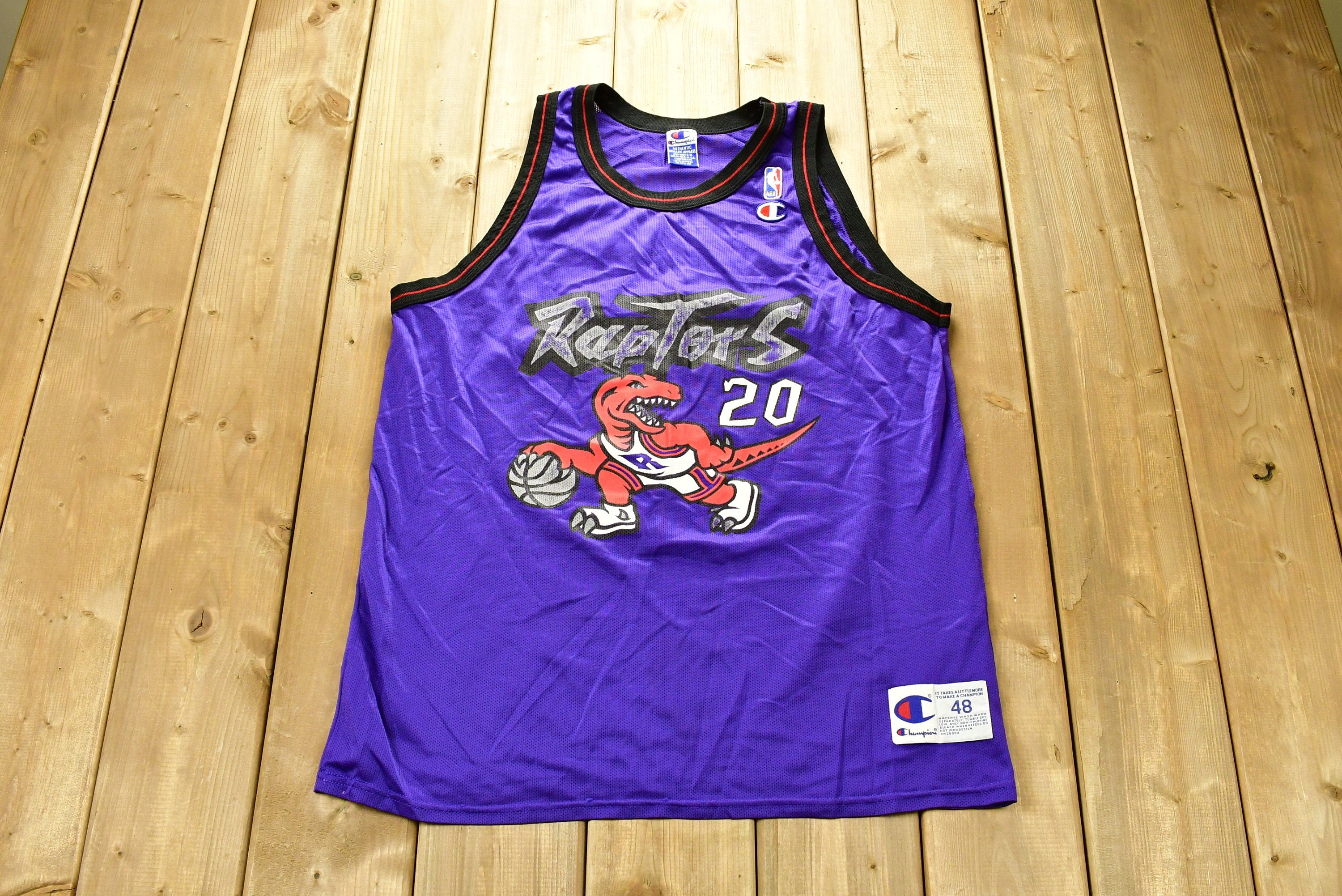 Vintage 1996 Toronto Raptors NBA Damon Stoudamire Champion Jersey