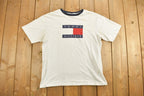 Vintage 1990s Tommy Hilfiger Big Flag Graphic T Shirt
