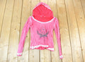Women Vintage Vigoss Y2K Hooded Graphic Print T-Shirt / Vigoss Grunge Skull Print / Contrast Stitch / Internet Famous Clothing / Over Dyed