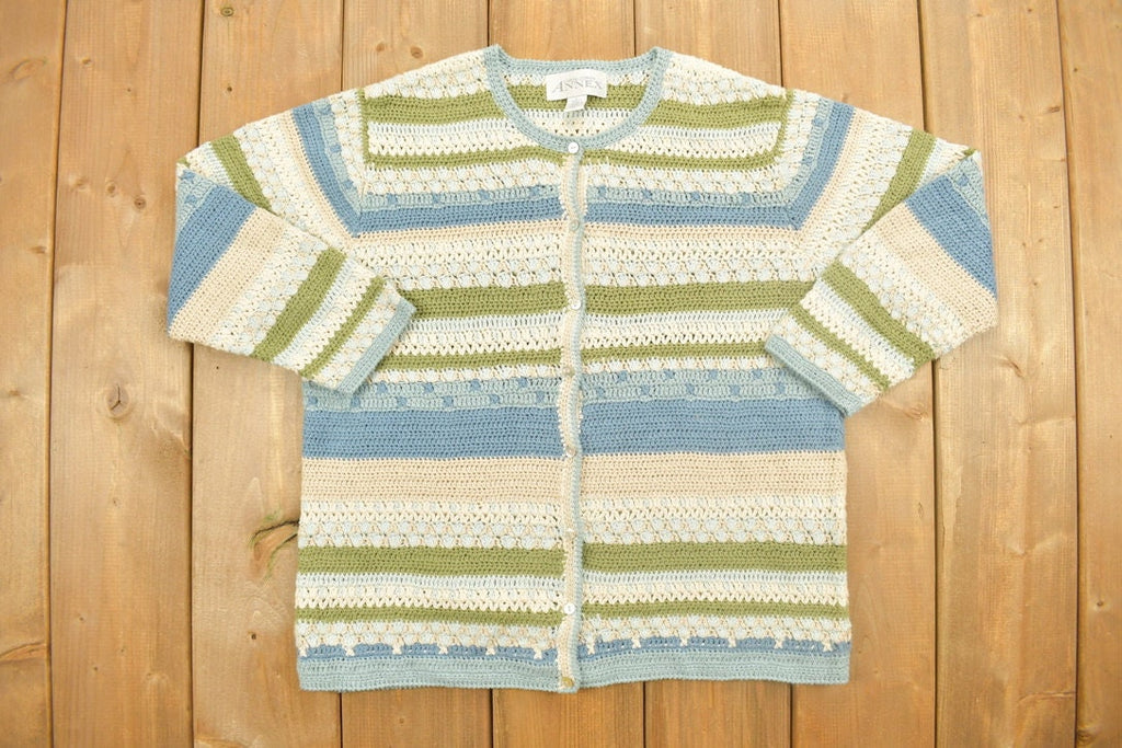 Vintage 1990s Womens Knitted Cardigan Sweater