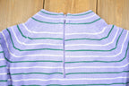 Vintage 1980s Striped Quarter Zip Up Long Sleeve Shirt