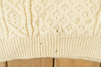 Vintage 1980s Bonner Ireland Fisherman Ribbed Wool Knit Sweater Men's Medium
