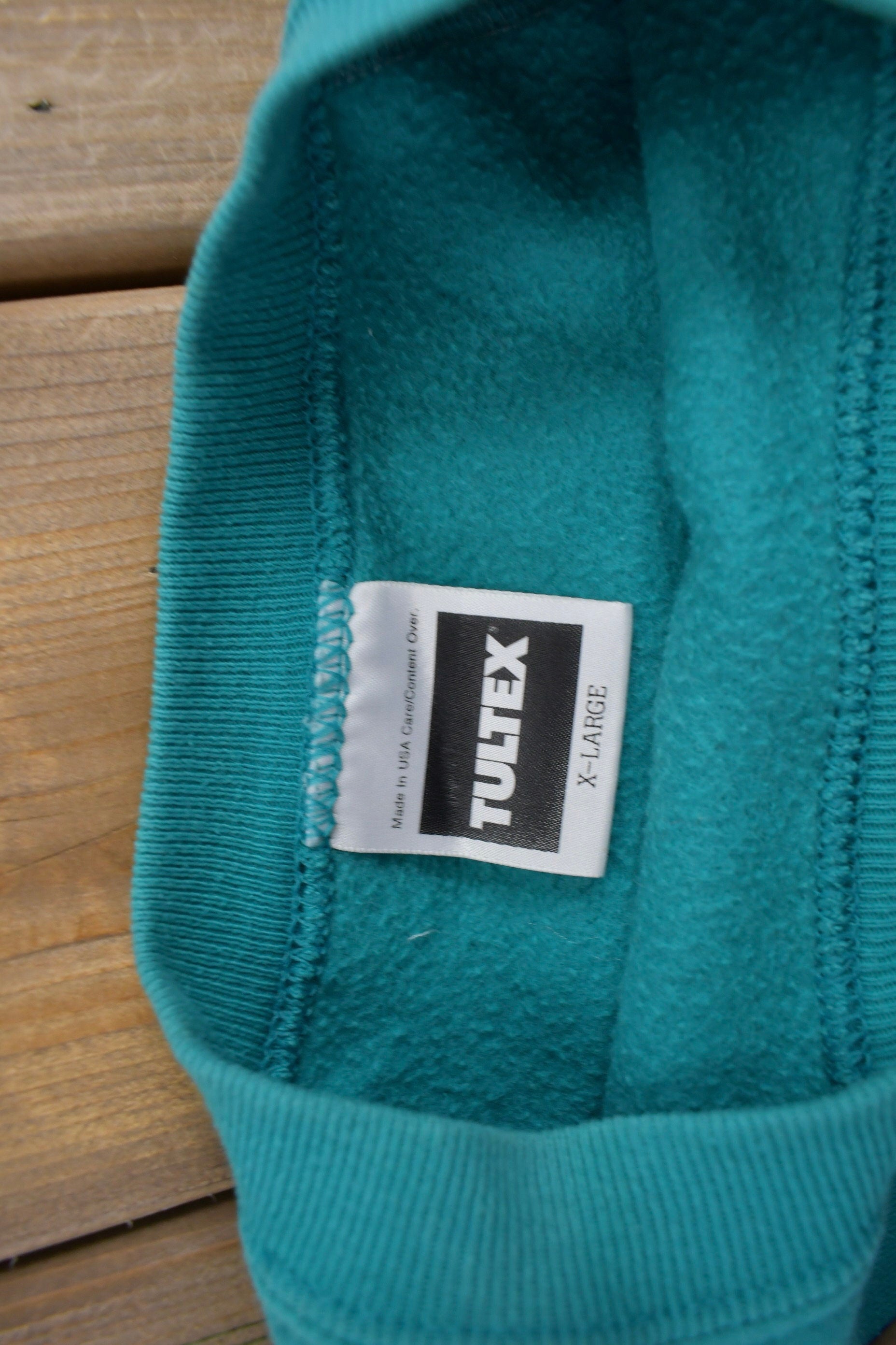 Vintage 1980s Tultex Blue Raglan Crewneck Sweatshirt