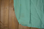 Vintage 1990s Blank Turquoise Flame Resistant Cotton Button Up Shirt