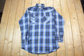 Vintage 1990s Blue Striped Button Up Shirt