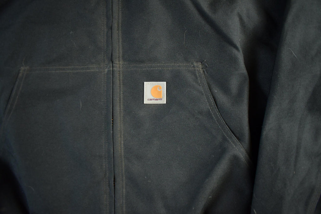 Vintage 1990s Carhartt Canvas Nylon Hooded Jacket Men's 5XL