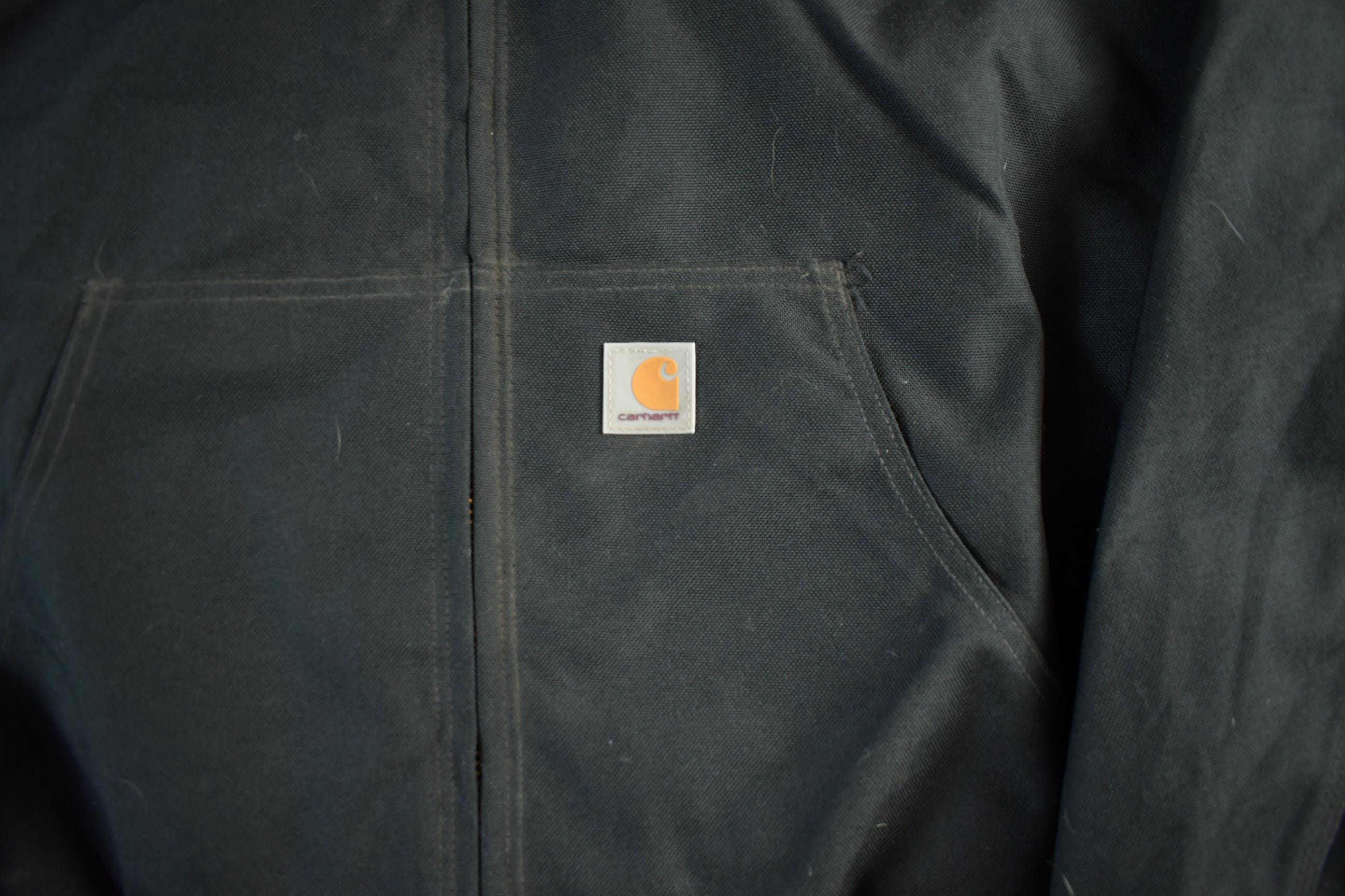 Vintage 1990s Carhartt Canvas Nylon Hooded Jacket Men's 5XL