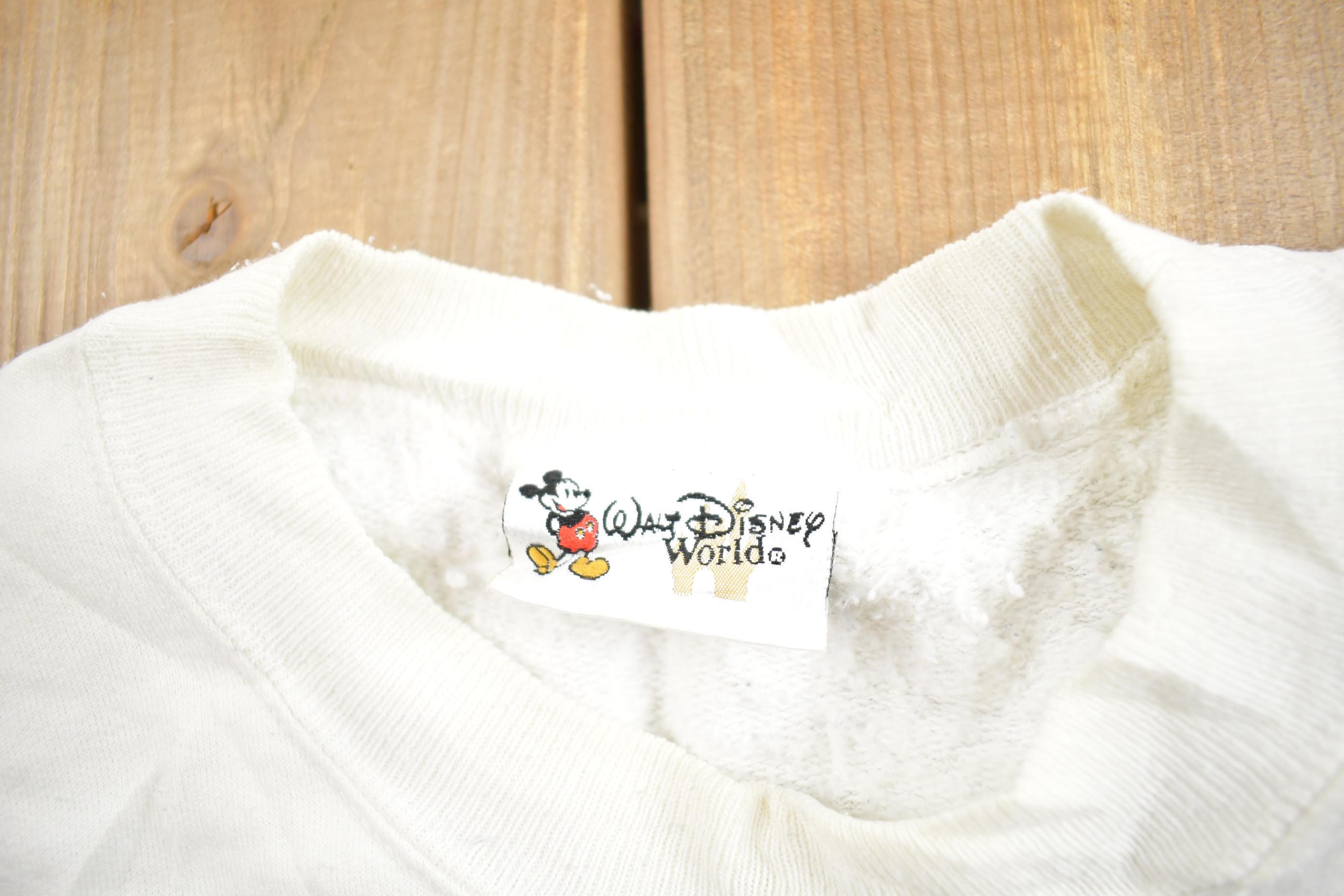 Vintage 1990s Walt Disney World Embroidered Crewneck Made In USA