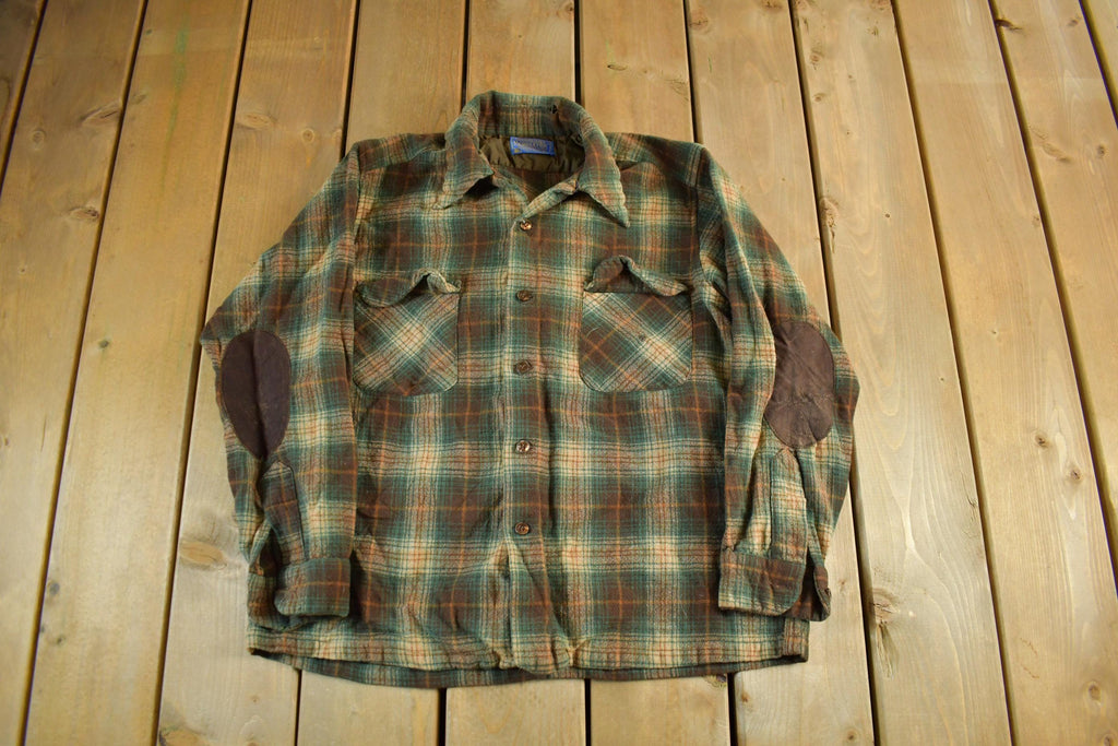 Vintage 1960s Pendleton Wool Flannel Shirt Men's S-M