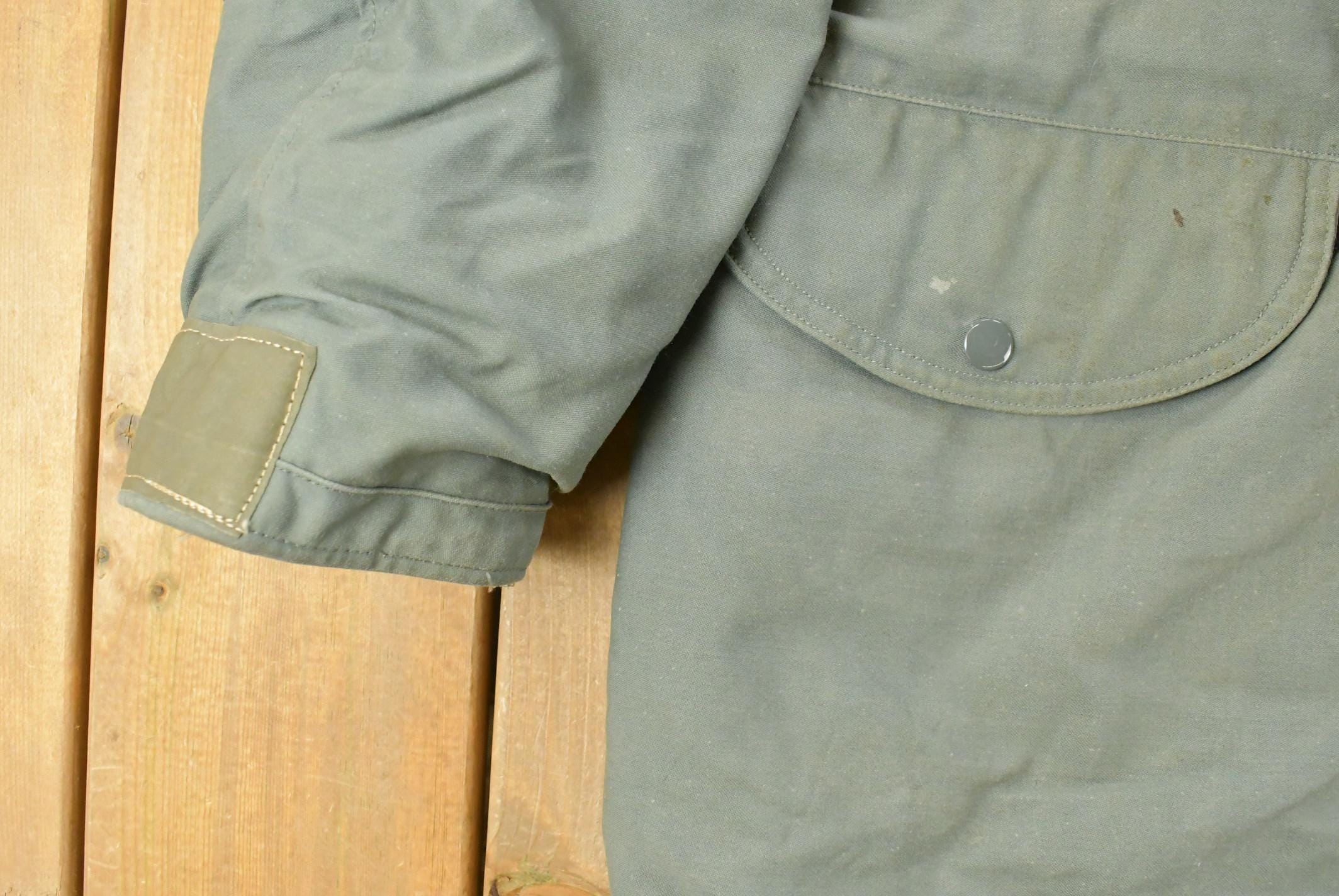 Vintage 1970s Military Cold Weather N-3B Military Fur Hood Parka Jacket Men's Small