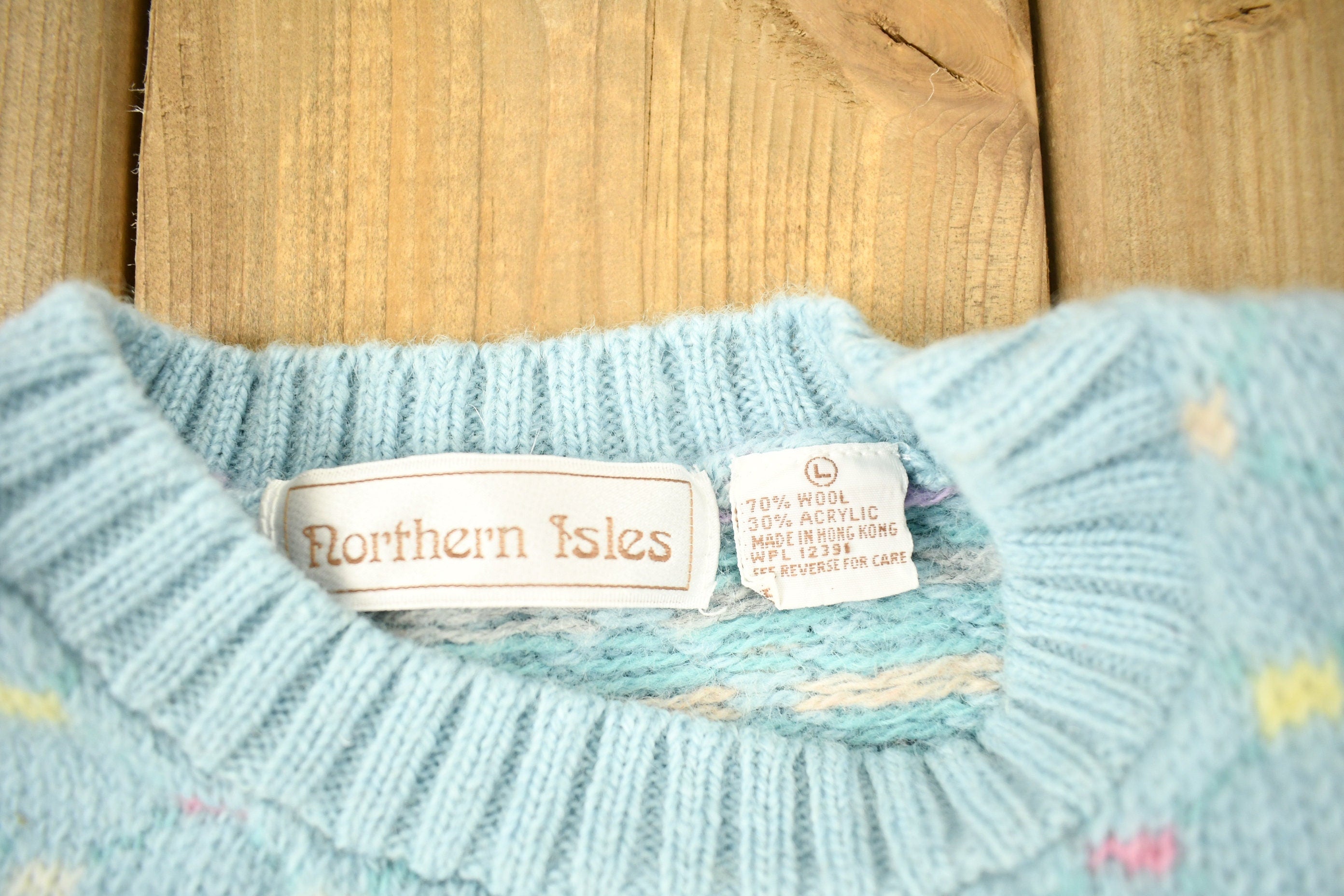 Vintage 1990s Northern Isle Wool Knitted Crewneck Sweater