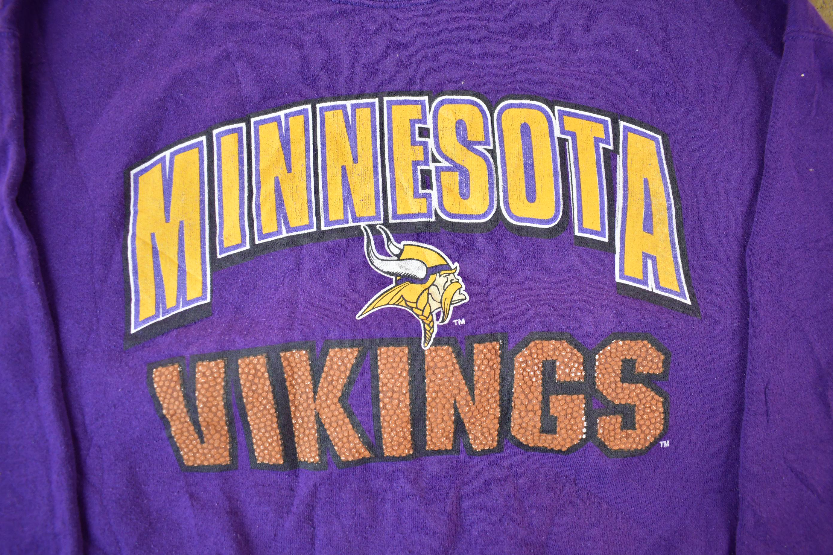 Vintage 1990s Minnesota Vikings NFL Crewneck Sweatshirt Men's Large
