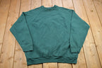 Vintage 1990s Turquoise Blank Crewneck Sweatshirt