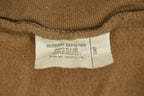 Vintage 1990s Brown Blank Quarter Zip Sweatshirt