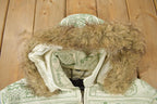 Vintage 1990s Tanners Avenue Leather Mosaic Bank Note 100 Dollar Bills Embroidered Bomber Jacket