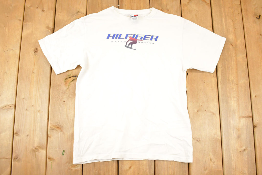 Vintage 1990s Tommy Hilfiger Water Sports Souvenir Travel T-Shirt Men's M  Destination Shirt  90s Single Stitch Graphic Tee  Made in USA