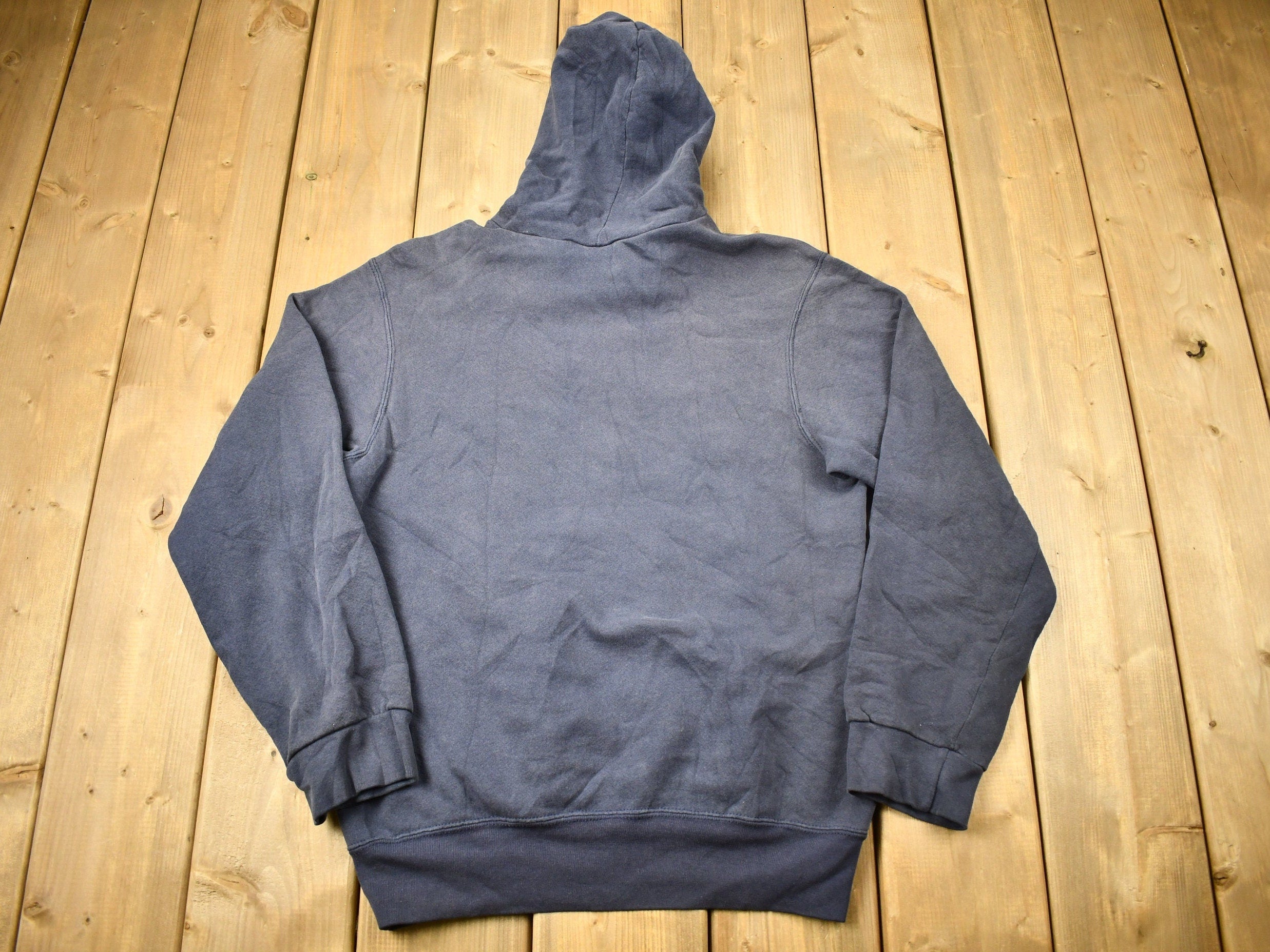 Vintage 1990s Navy Blue Nike Mid Swoosh Hoodie