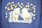 Vintage 1990s Cute Teddy Bear Theme Crewneck Sweater Made In USA