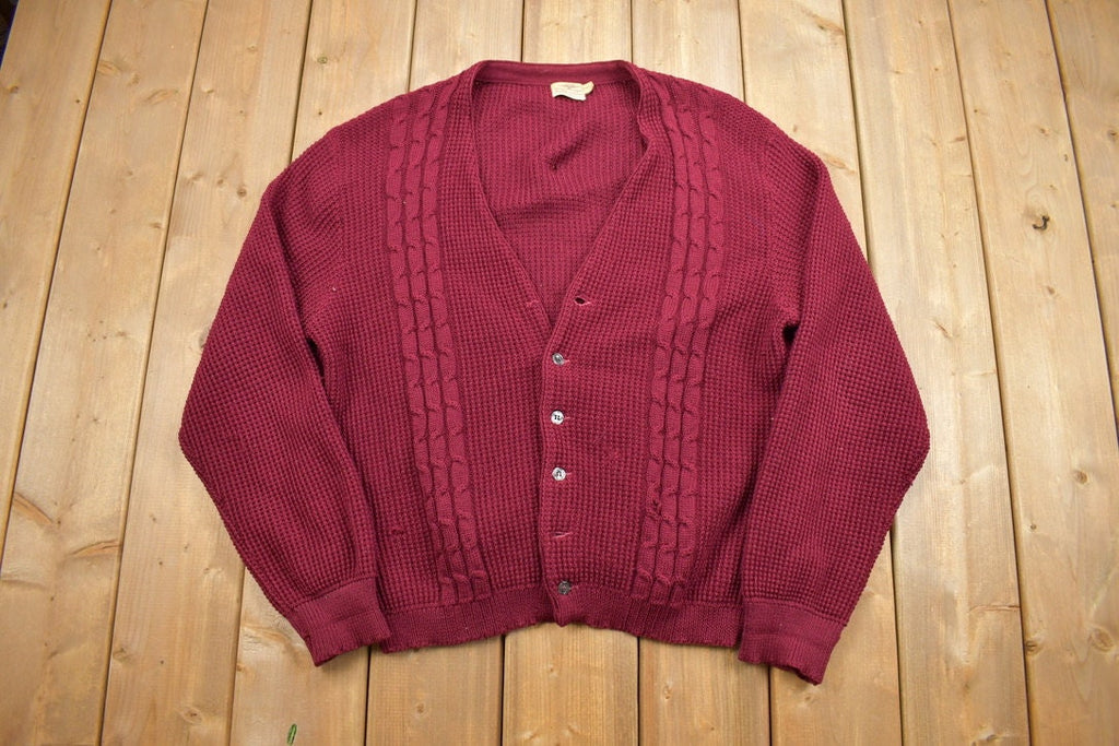 Vintage 1960s The Loft Wool Knit Cardigan Sweater