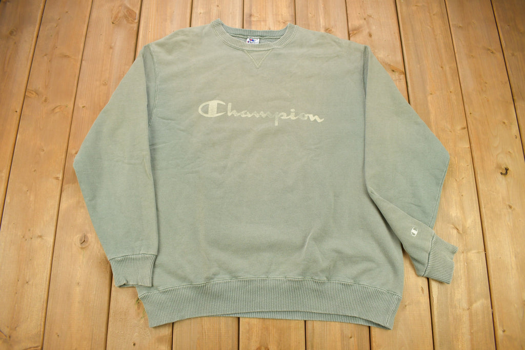 Vintage 1990s Champion Teal Crewneck Sweatshirt