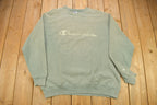 Vintage 1990s Champion Teal Crewneck Sweatshirt