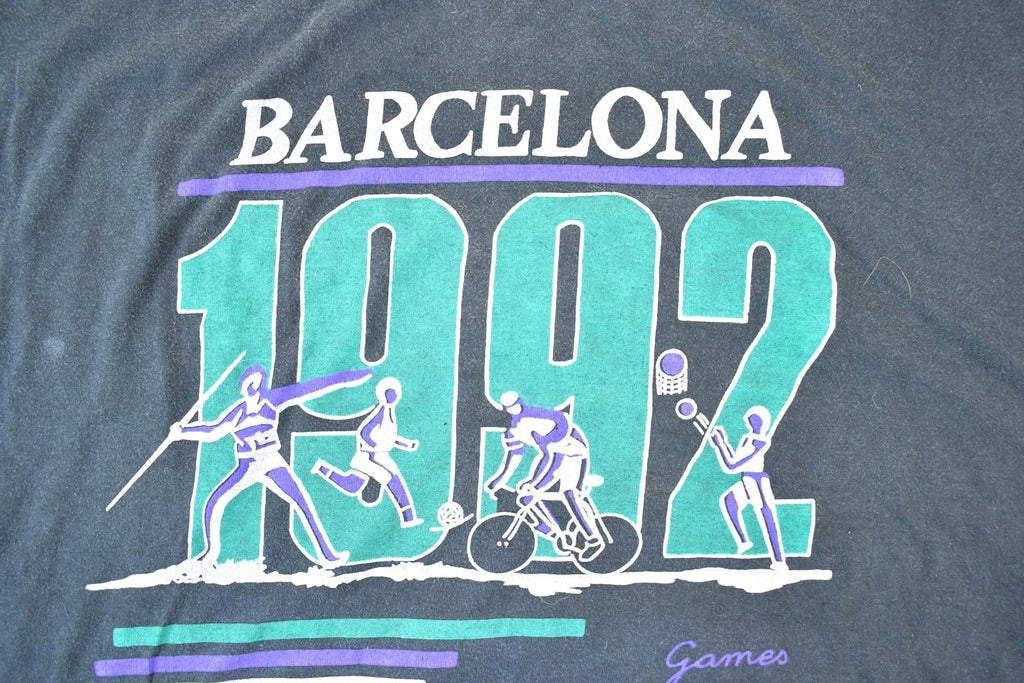 Vintage 1992 Barcelona Olympics Souvenir T-Shirt Mens L