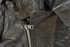 Vintage 1980s Biker Motorcycle Leather Jacket Men's Medium