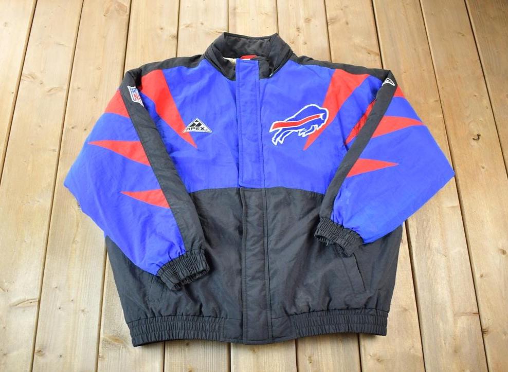 Vintage 1990s Vintage Apex One Sharktooth Buffalo Bills Full Zip Proline NFL Jacket