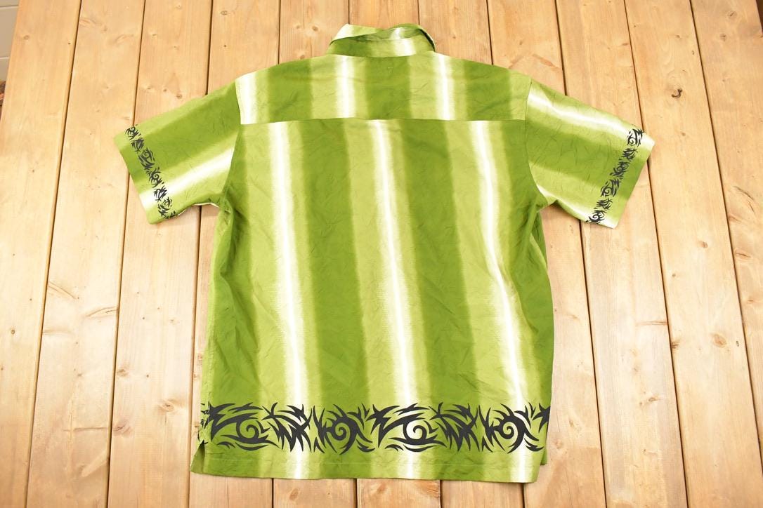 Vintage 1990s Calzini Abstract Button Up Shirt Men's XXL