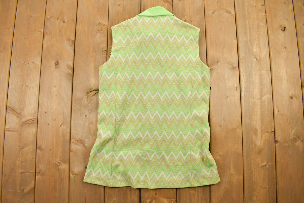 Vintage 1980s Women's Green Blouse Vest Shirt