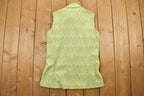 Vintage 1980s Women's Green Blouse Vest Shirt