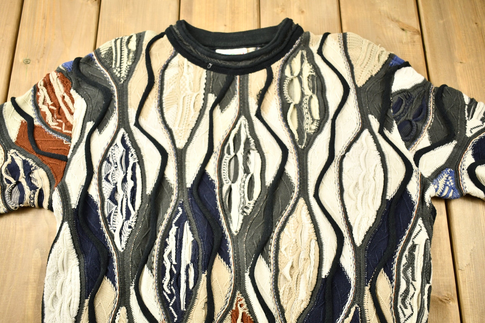 Vintage 1990s Coogi Australia 3D Cable Knit Crewneck Sweater