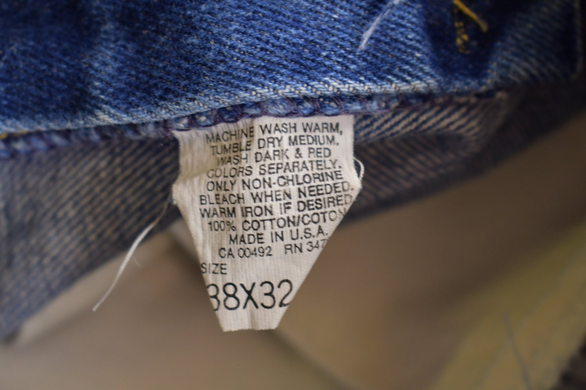 Vintage 1980s LEE Blue Jeans Size 36 x 30.5