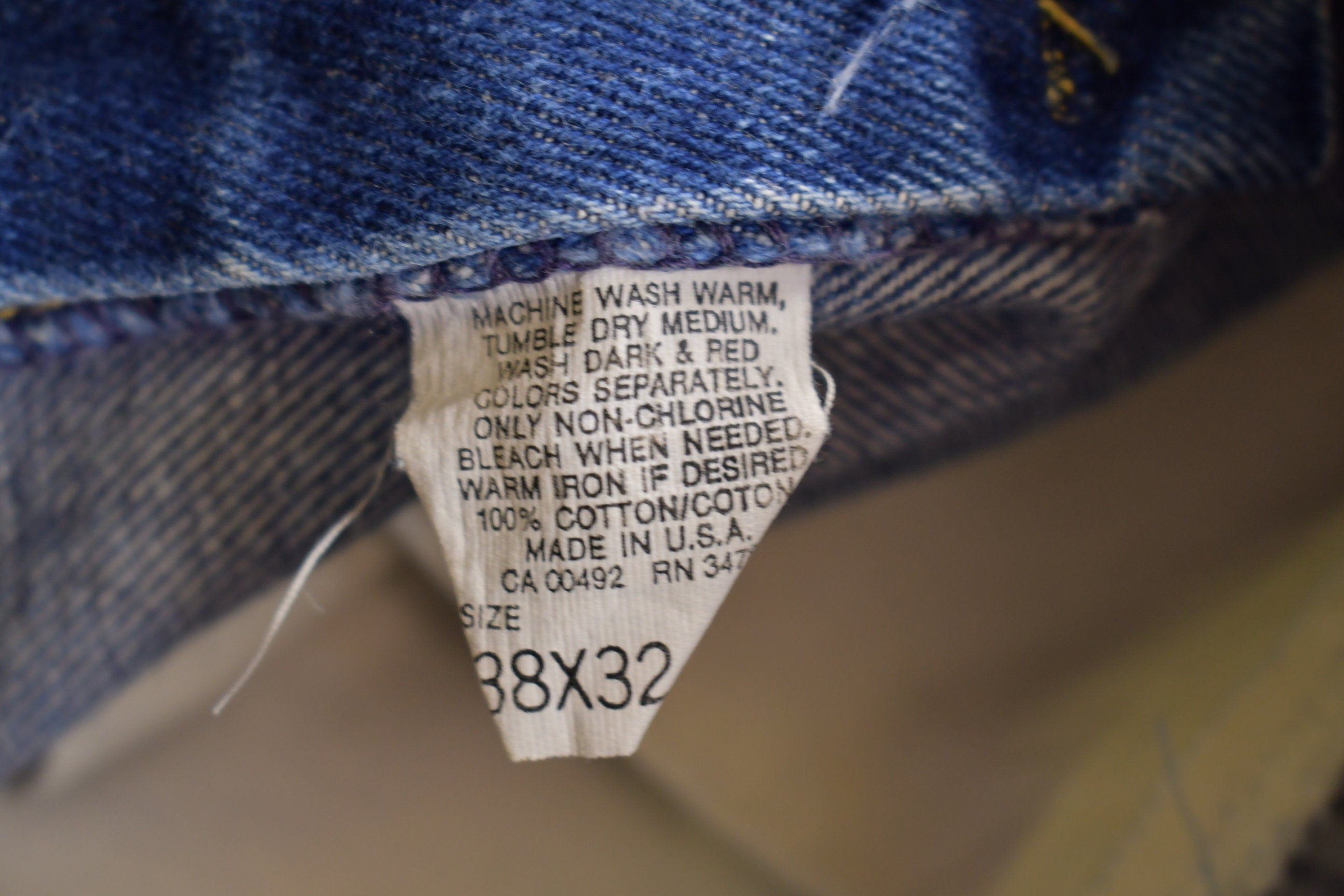 Vintage 1980s LEE Blue Jeans Size 36 x 30.5