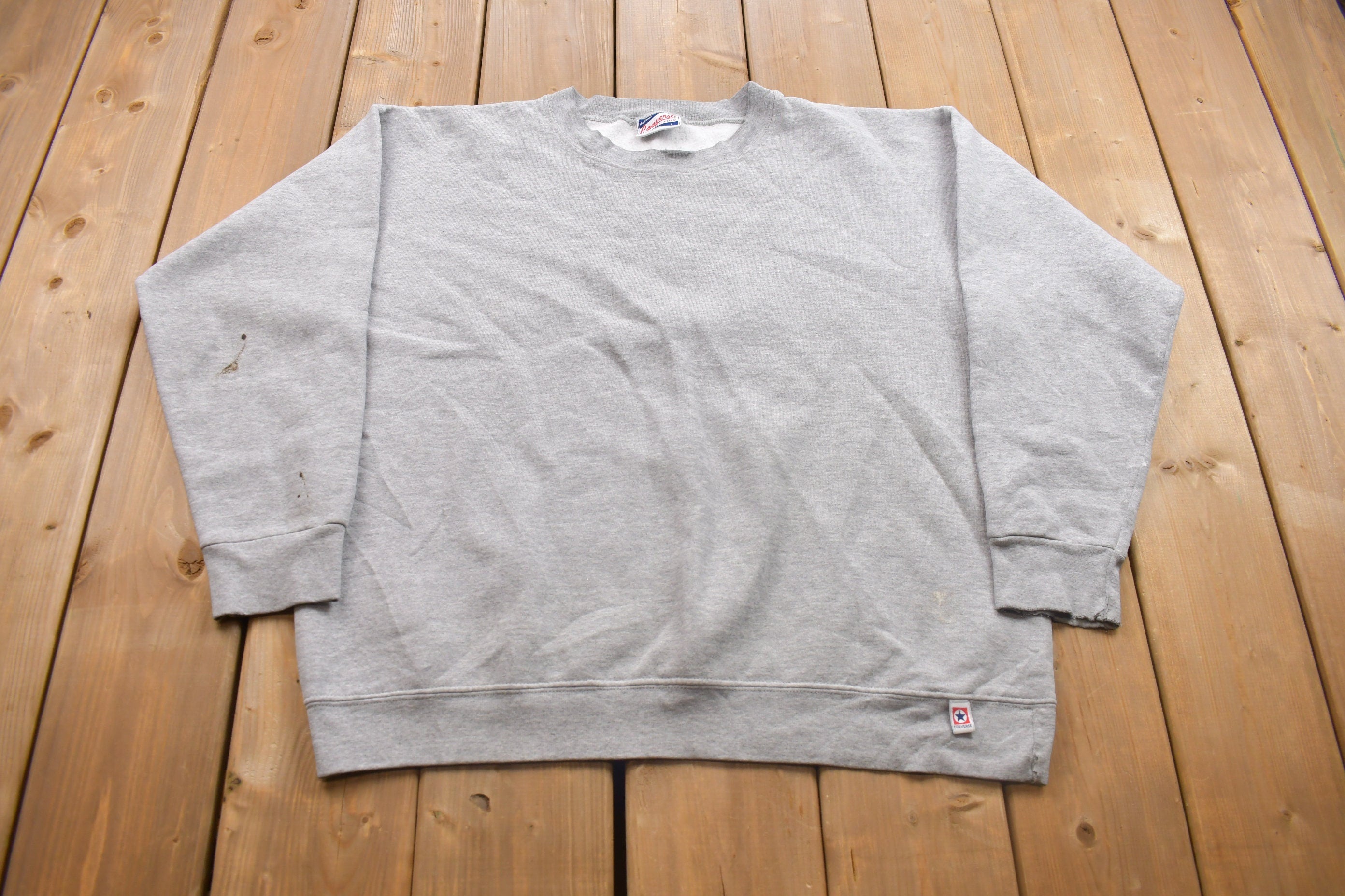 Vintage 1980s Converse Blank Grey Crewneck Sweatshirt