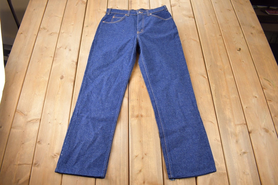 Vintage 1970s Deadstock Levi's 619 Orange Tab Jeans Size 32 x 32 Made In Canada NWT