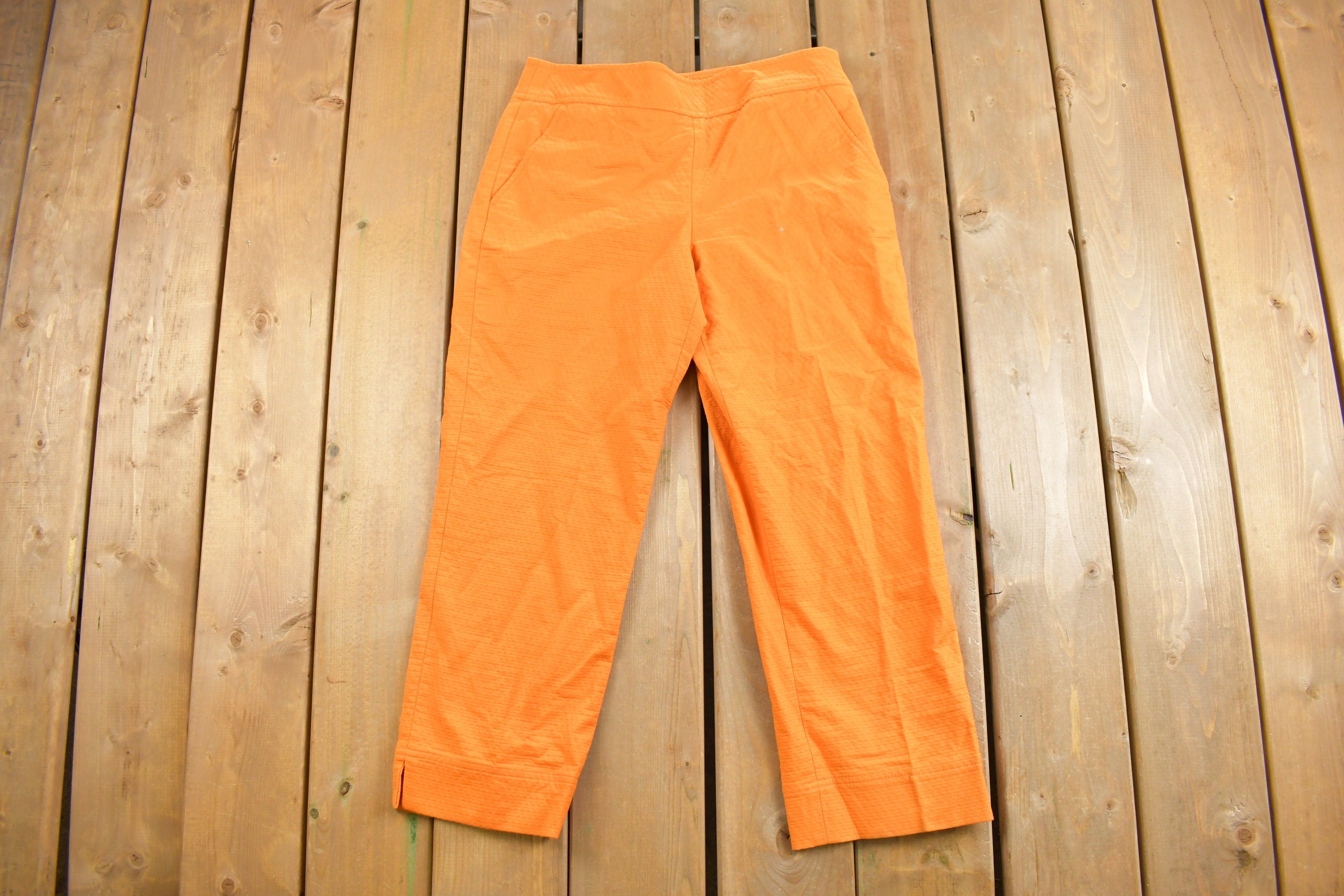 Vintage 1990s Como Sport Orange Pants Size 30 x 24.5