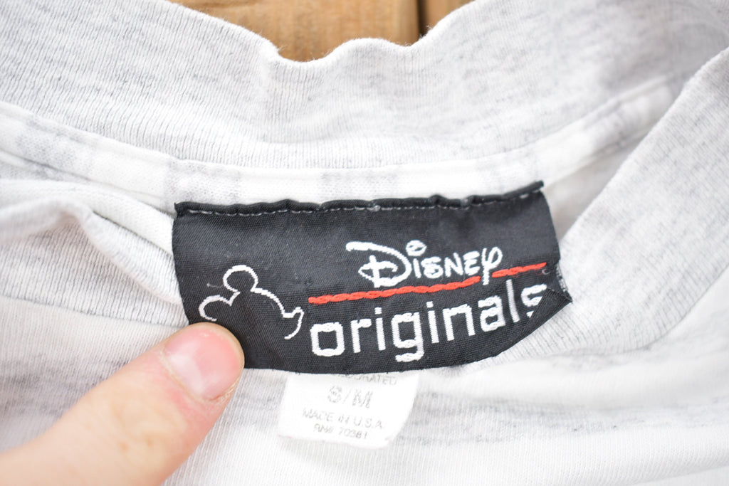 Vintage 1990s Disney Original Mickey Mouse Striped Graphic T-Shirt Streetwear