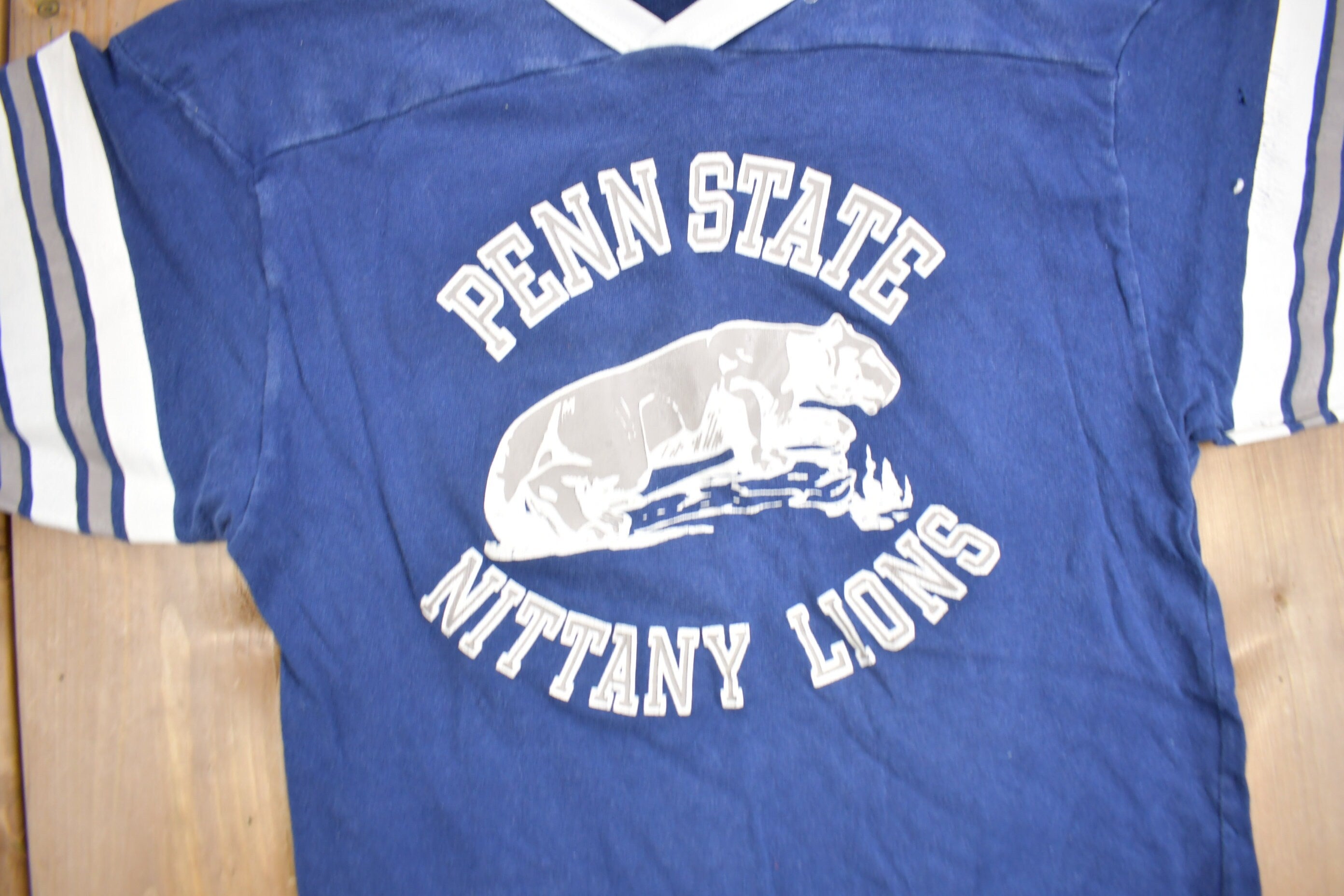 Vintage 1980s Penn State Nittany Lions Collegiate Jersey Raglan Jersey NCAA Tee