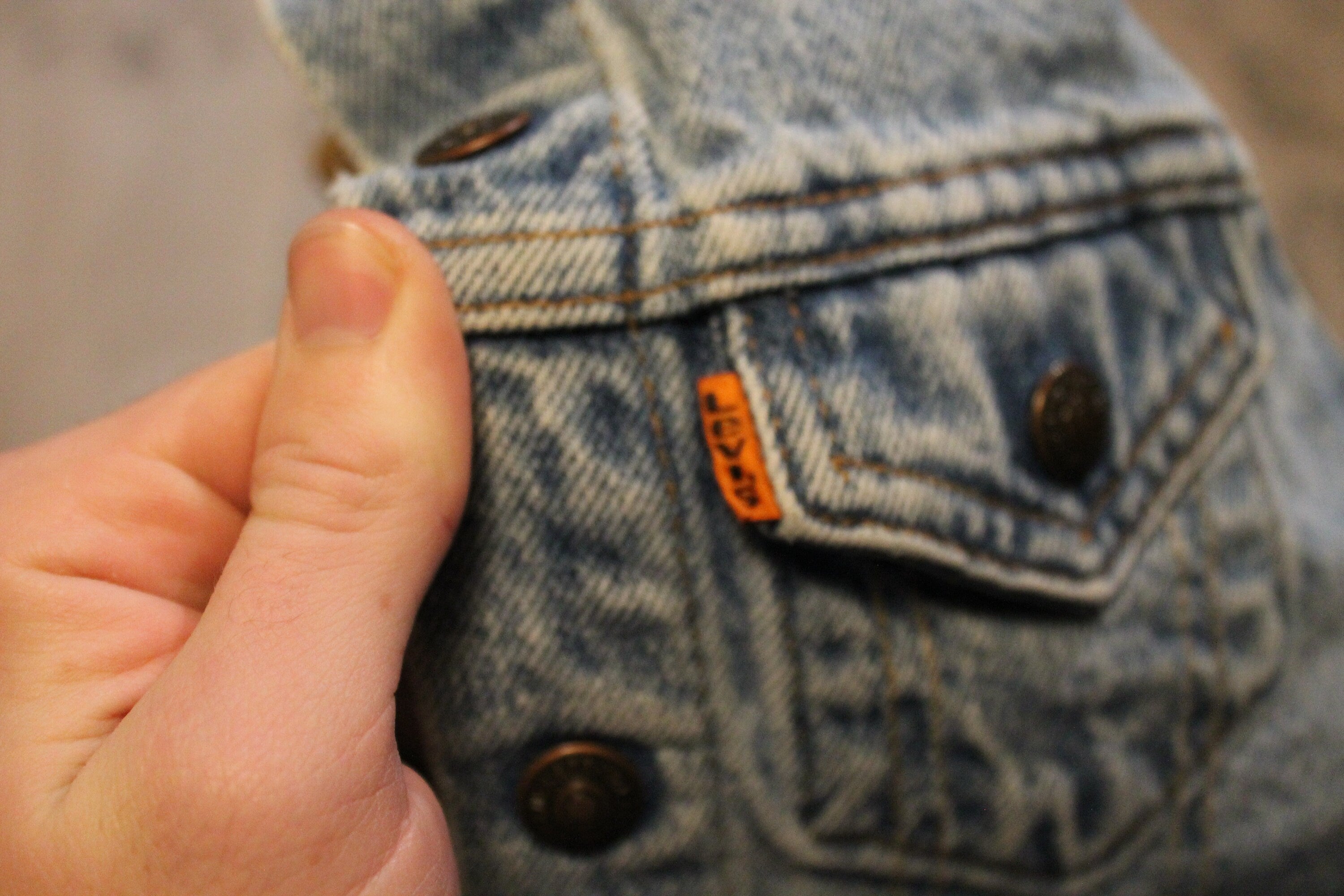 Vintage 1980s Youth Levi's Orange Tab Jean Jacket