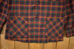 Vintage 1970s Pendleton Plaid Button Up Blazer Shirt