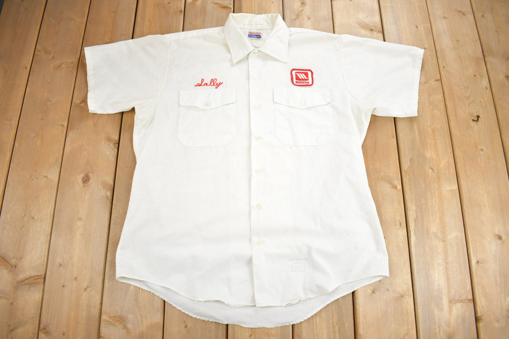 Vintage 1950s Maytag Red Carpet Service Button Up Shirt