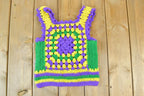 Vintage 1970s Helen Sut Chunky Knit Summer Tank Top