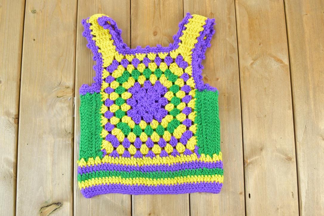 Vintage 1970s Helen Sut Chunky Knit Summer Tank Top